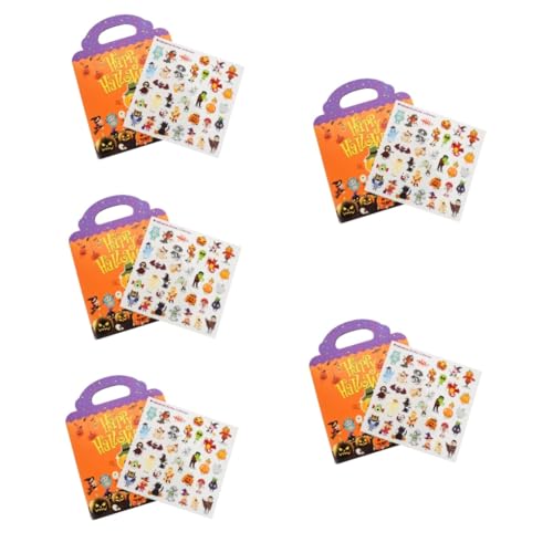 UPKOCH 5St Stickerbuch für kinder Halloween Dekoration Halloween-Dekoration Puzzle-Sticker-Buch Halloween-Ornamente Spielzeug Aufkleber Festival-Stickerbücher Partygeschenk Papier von UPKOCH