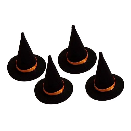 UPKOCH 6 STK Maskerade Hexenhut Halloween- -Requisite Miniatur-Puppenhut Halloween-Party-Foto-Stütze Hexenhut schwarz Halloween Kopfschmuck Halloween Kopfbedeckung Party-Hexenhut Black von UPKOCH