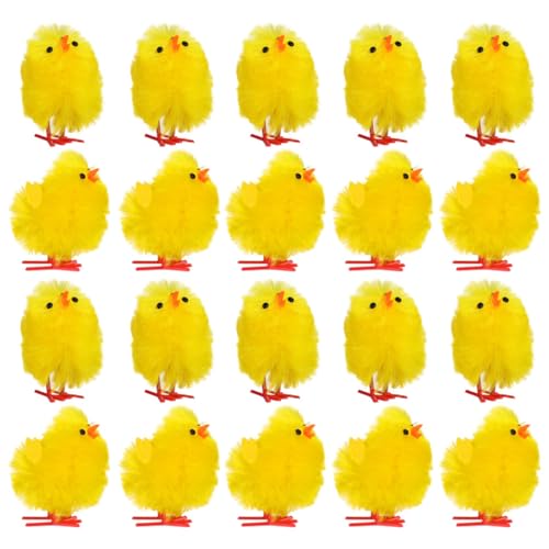 UPKOCH 60st Osterküken Gefülltes Küken-modell Simuliertes Plüschküken Fuzzy Küken Ostern Kleines Huhn Ostern Plüsch-küken-modell Gefülltes Hähnchen Chemiefaser Und Kunststoff Yellow von UPKOCH