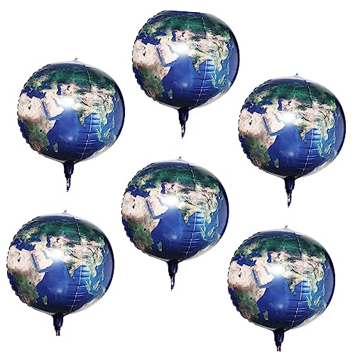 UPKOCH 6St Erde Aluminiumfolienballon Partyballons Luftballons für Hochzeitsfeiern Wasserball earthbound hochzeits dekoration Planetendekoration Luftballons für Geburtstagsfeiern von UPKOCH