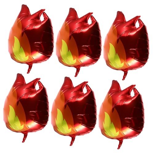 UPKOCH 6St Flammenballon-Set geburtstag luftballons dekorationen Ballonpumpe Fiesta Partydekoration zum Thema Sport Aluminiumfolienballons Partyballons Dekorationen Flammenballons rot von UPKOCH