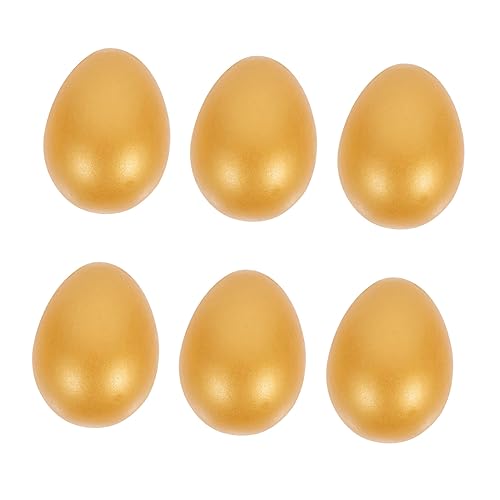 UPKOCH 6St ostern goldene eier ostereier ostereierfarbe ostereier bemalen vorlagen üeier ostern osterneier sehr Küken Ostereier künstlich Eier Ornamente Ei bastelt Ei hölzern von UPKOCH