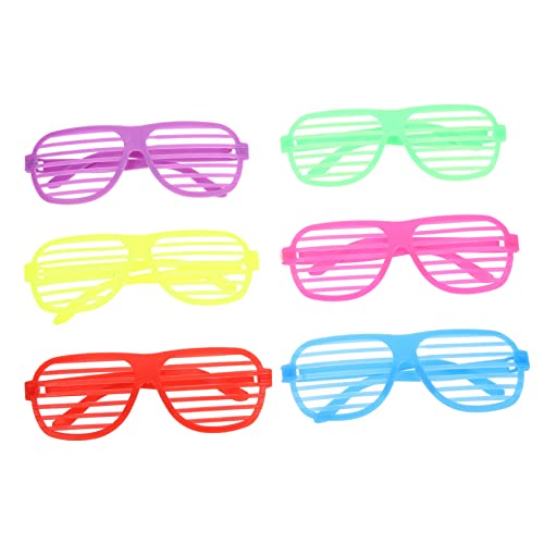 UPKOCH 6st Shutter-brille Party-sonnenbrille Mit Schlitz Sonnenbrille Mit Neonverschluss Geschlitzte Sonnenbrille Shutter Shades Sonnenbrille Lustige Brille Jalousien Für Partys Plastik von UPKOCH