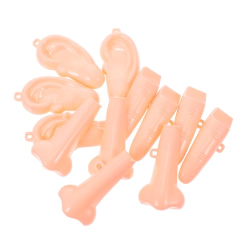 UPKOCH 6st Tricky Gesichtszüge Matschiges Pfeife Sensorisches Zappeln Party Zubehör Miniatur Verrückt Lustig Streich Festival-Accessoires Beige Plastik von UPKOCH