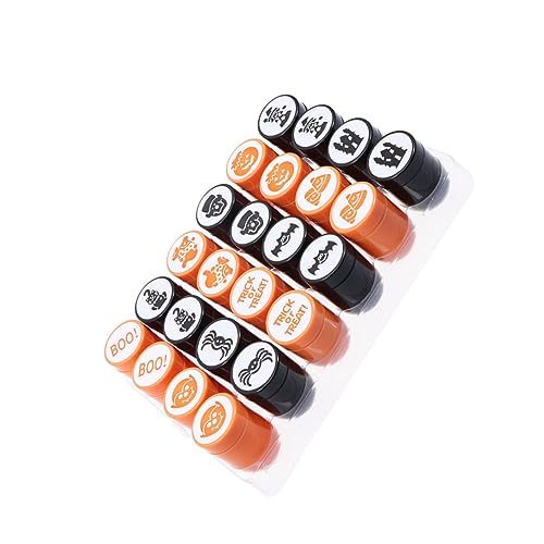 UPKOCH 72 Stk Stempel Spielzeug Halloween-partyzubehör Partygeschenke Für Kinderstempel Kinder Leiden Halloween Für Kinder Robbenspielzeug Halloween-selbsttinte Colorful Plastik von UPKOCH