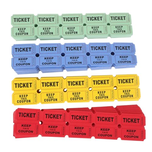 UPKOCH 800 Stück Verlosungskarten Party Tickets Tombola Tickets Eintrittskarten Bulk Tickets Für Party Event Ticket Etiketten Party Versorgung Event Tickets Party Geschenkpapier von UPKOCH