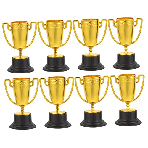 UPKOCH 8St Trophäendekoration Mini-Trophäe Trophäen für Gefälligkeiten pokale für activity für Kindertrophäen Kinderspielzeug-Trophäe Plastik Golden Wiederverwendbar von UPKOCH