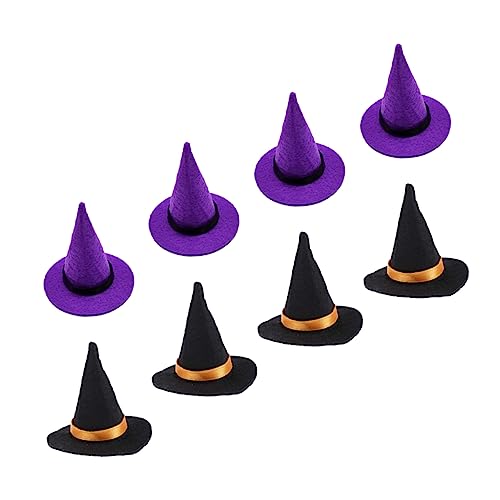 UPKOCH 8st Mini-hexenhut Eidechsenkleidung Für Halloween Kostüm Sublimationsmaske Kleine Puppenhüte Hilfswerkzeug Halloween Geführt Modelliermaske Halloween-maske Dekore Gefühlt von UPKOCH