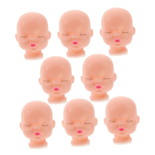 UPKOCH 8st Schlafende Babypuppe Puppenköpfe Basteln DIY-schlüsselanhänger Spielzeug-gesichtszubehör Puppen-Make-up-übungen Mini-puppenkopf DIY Prinzessinnenpuppe DIY-Puppe Vinyl von UPKOCH