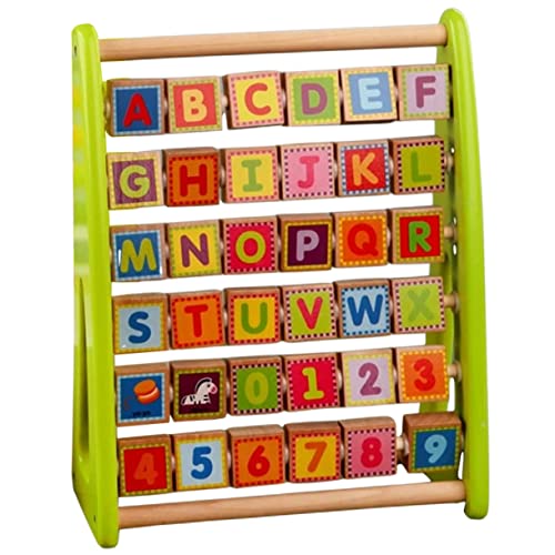 UPKOCH Alphanumerisches Gestell Alphabet-holzklötze Tischbriefbrett Buchstabenspielzeug Aus Holz Frühpädagogische Alphabettafel Lernspielzeug Für Bildungsspielzeug Hölzern Green von UPKOCH