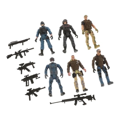 UPKOCH Armee-Soldaten-Spielzeug, 6-teilig, Bewegliche Gelenk-Soldat-männer-Figuren, Miniatur-Mini-Soldat, Schwertkämpfer, Spielset Für Kuchendekoration, Sand, Tischdekoration von UPKOCH