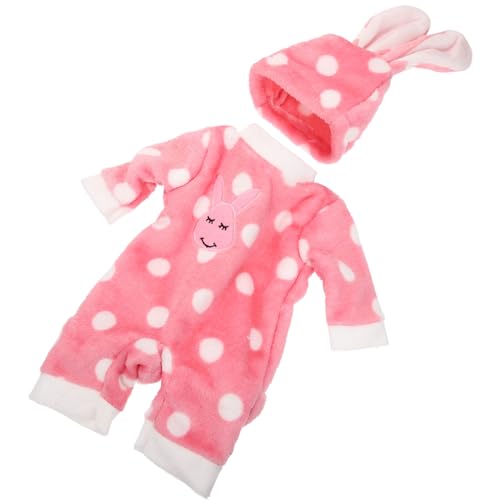 UPKOCH Baby Puppen Kleidung Puppenkleidung Baby Puppenkleider 2er Set Puppenpyjamas Für Puppen Üße Puppenkleidung Mit Punkten Und Hasenmotiv Reusable Doll Clothes Für Ädchen Lovely Doll Costume von UPKOCH