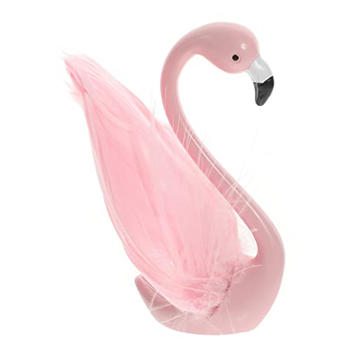 UPKOCH Flamingo-Ornamente Laternen Schwimmbad Flamingo-Kuchendekorationen Flamingo-Kuchenaufsatz Figur Desktop-Dekoration Kuchen Flamingo Flamingo-Stütze Flamingo-Schmuck Harz Rosa von UPKOCH