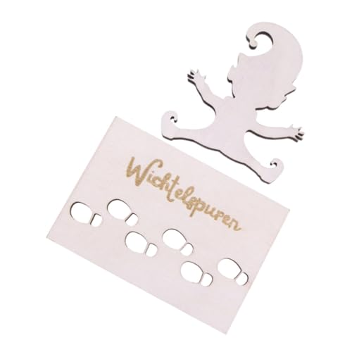 UPKOCH Gnom Fußabdruck Vorlage Weihnachtszwerg Elfen Schablone Urlaubsschablonen DIY Weihnachtsschmuck Kinder Schablonen Feiertags Weihnachtsdekor Schablonen Zum Basteln Elfen von UPKOCH