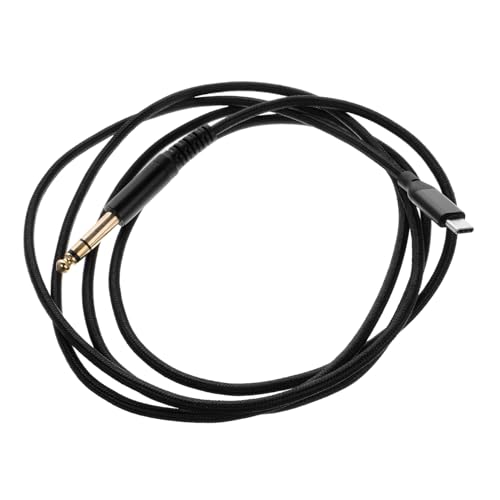 UPKOCH Konvertierungslinie Gitarre Usb Kabel Datenkabel Typ-c-zu-3,5-mm-headset-adapter Gitarre Auf Usb-c-aufnahmekabel Typ-c-kopfhöreradapter Gitarrenpart Bass-audiokabel Vergoldet Black von UPKOCH