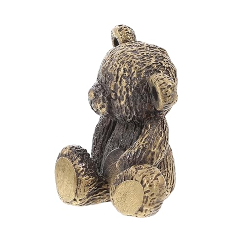 UPKOCH Messingbären -Ornamente Tiere Aus Messing Tee-Haustier-Statue Schreibtischschmuck Bärenfiguren Bärenverzierung Tierische Verzierungen Tierische Tischdekoration Tee Haustier Golden von UPKOCH