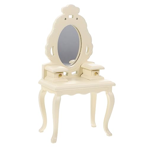 UPKOCH Mini-Kommode kinderzimmerdeko Room Decoration Vanity Dresser dollhaus adventsgeschenke Schminktisch ästhetisch Kabine Desktop-Dekoration Miniaturmöbel hölzern Beige von UPKOCH