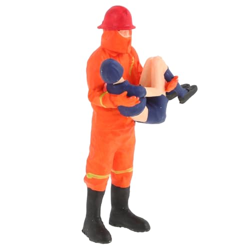 UPKOCH Miniatur Feuerwehrmann Puppe Feuerwehrmann Partyzubehör Feuerwehrmann Kostüm Feuerwehrauto Kuchenaufsatz Cupcake Geburtstagsdekoration Für Mädchen Grünes Spielzeug von UPKOCH