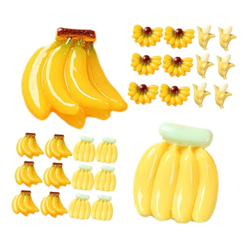 UPKOCH Miniatur Künstliche Bananen Lebensnahe Deko Für Hochzeiten Partys Und DIY Projekte Gelbe Resin Bananen Als Tischdekoration Und Themen Accessoire von UPKOCH