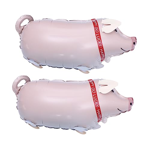 UPKOCH Schweine Folienballons Pinke Tierballons Aus Aluminiumfolie Perfekte Deko Für Kindergeburtstagsfeiern Und Tier Mottopartys Luftballons Für Feierlichkeiten von UPKOCH