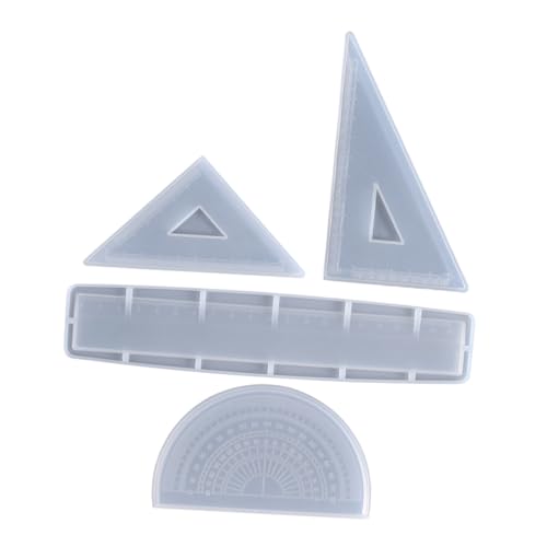 UPKOCH Silikon-lineal-herstellungsform-Set 4 Stile Dreieck-lineal-Formen Für Epoxidharz-bastelprojekte von UPKOCH