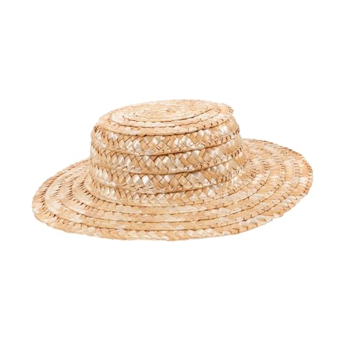 UPKOCH Strohhutpuppe Mini-Strohhut Puppen Strohhüte Bucket Hat Cowgirlhut Hut Basteln Miniatur Mini-hutfiguren Kleine Hüte Zum Basteln Puppenhüte Zum Basteln Kappe Babymütze von UPKOCH