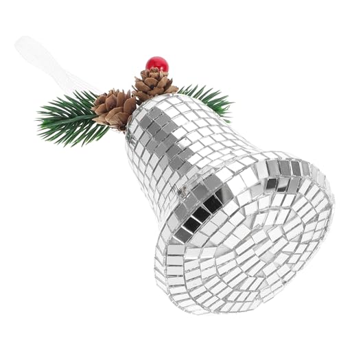 UPKOCH Weihnachtsbaumglocken Weihnachtsbaum Dekoration trendiges Dekor Weihnachtsschmuck für Baum kleine Discokugel Disco-Kugel-Tischdekoration Jubiläumsverzierung Glas Silver von UPKOCH