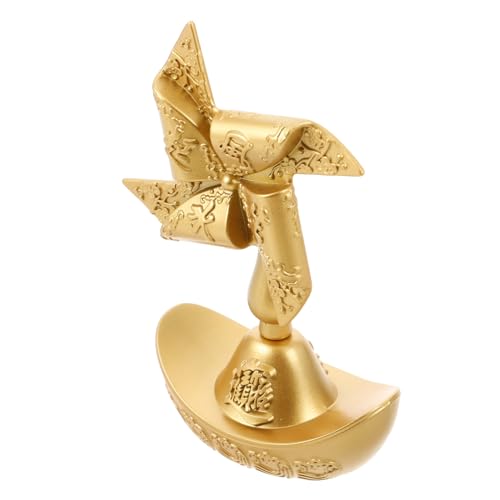 UPKOCH Windmühlen-ornamente Vintage Deko Windmühlenfigur Büro-windmühlendekoration Desktop-windmühlenmodell Mini-windmühlen-ornament Mini-windmühlenmodell Tischdekoration Legierung Golden von UPKOCH