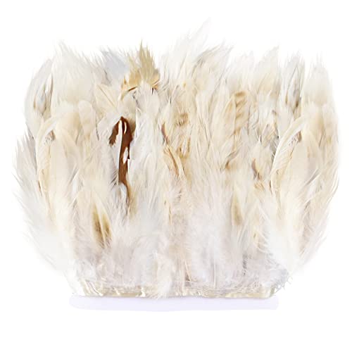 2M Feathers Fringe Trim Feather Ribbon Border Feather Fringe Ribbon Natural Fluffy Feather Fringe 15-20cm Fabric Strip Trim Accessories for Clothing DIY Sewing Craft Costumes DIY Decor von URFDCAD