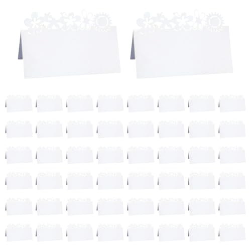 50pcs Hochzeit Tischkarten, Hochzeit Platzkarten Namenskärtchen Sitzkarten Geburtstag Hochzeit Blanko Tischkarten Namensschilder Tischkarten für Hochzeiten Geburtstag Party Taufe Tischdekor von URFDCAD