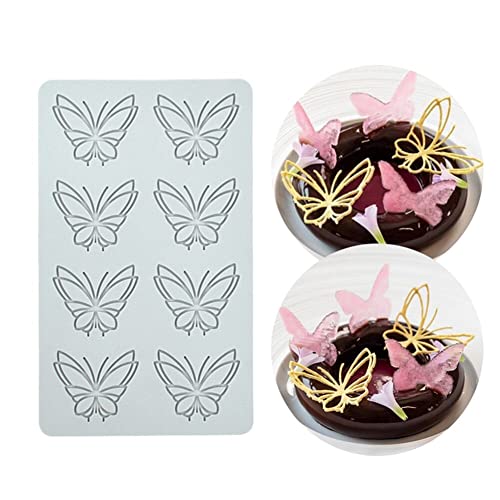 Silikonform Blumen Blätter Fondant Baum Feder Form Silikonform Mold mit Silikon Spitze Form Matte Silikonformen Fondant Koralle Blatt Silikonform Blätter Blatt für die Dekoration von Kuchenspitzen von URFEDA