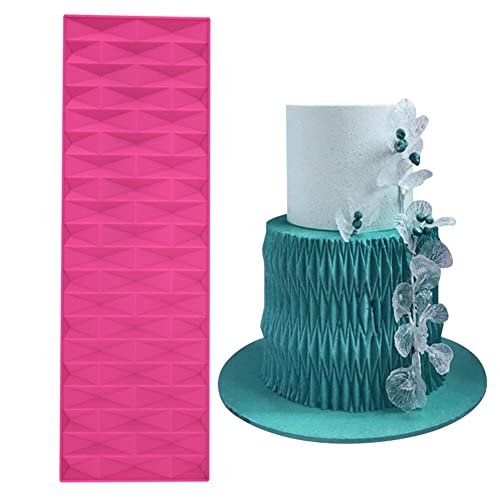 Torten Schablonen Diamant Kuchen Dekoration Schablonen Rechteckige Strukturmatte Tortenschablonen Silikon Prägematte Fondant Schokolade Cookie Schablonen für DIY Kuchen Tortendeko Kekse Dessert von URFEDA