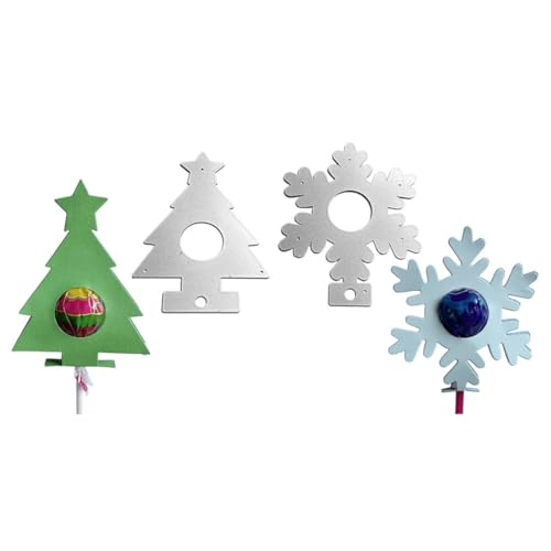 URFEDA 2PCS Stanzschablonen Weihnachtsbaum schneeflocke Schokolade Box Schachtel Weihnachten Stanzer Stanzmaschine Weihnachts Schokolade DIY Stanzschablone Prägeschablonen Stanzformen Schablonen von URFEDA