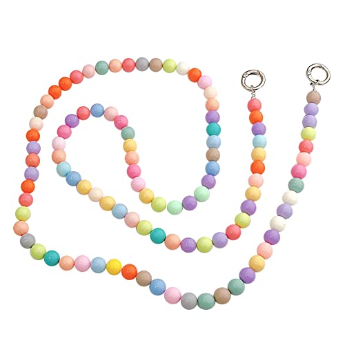 URFEDA Perlen Handykette Bunte Perlen Handy Lanyard Handy Hülle Anhänger Telefon Kette Handgelenkschlaufe Schlüsselbund Anti Verlorene Handy Schmuck Hängen Chian für Damen Und Mädchen Typ B von URFEDA