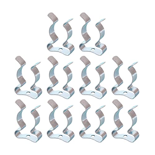 URPIZY 10 Stück Federstahlklammern Federklammern Geräte Klemmen Ø 16mm Federklemmen aus Federstahl Offen Werkzeugclips aus Schwerem Manganstahl Werkzeugklammern Federstahlklammer, Verzinkt, Offen von URPIZY