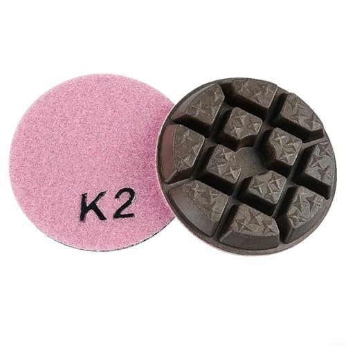 URPIZY 3 Zoll 80mm 4-Stufen Trocken/Nass Polierpads für Granit Marmor Beton Schleifen Diamant Schleifscheiben(NO2) von URPIZY