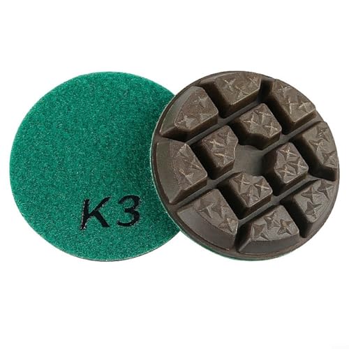 URPIZY 3 Zoll 80mm 4-Stufen Trocken/Nass Polierpads für Granit Marmor Beton Schleifen Diamant Schleifscheiben(NO3) von URPIZY