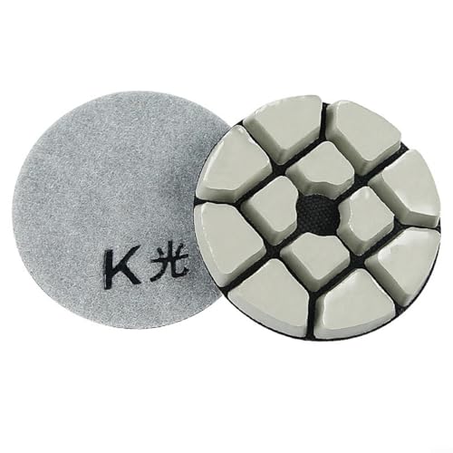 URPIZY 3 Zoll 80mm 4-Stufen Trocken/Nass Polierpads für Granit Marmor Beton Schleifen Diamant Schleifscheiben(NO4) von URPIZY