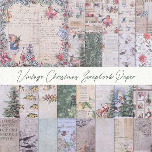 URROMA 48 Stück Weihnachts-Scrapbook Collage Supplies Pack, 4 Stile Scrapbook Verzierungen DIY Karte Dekor für Fotorahmen Album Notizbuch Journal von URROMA