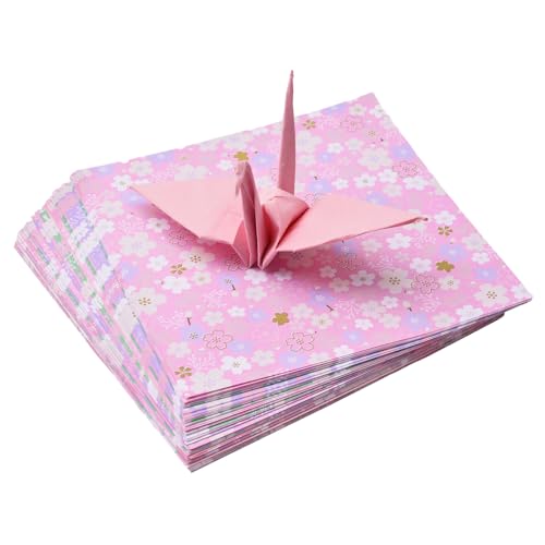 URROMA Doppelseitiges Origami-Papier, 96 St點k, farbig bedrucktes Scrapbook-Papier, Dekoration, Bastelpapier, Origami-Papier-Set f黵 Bastelarbeiten, 15 cm von URROMA