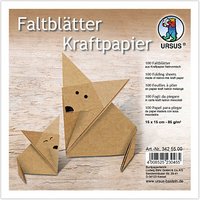 URSUS® Faltblätter Kraftpapier braun 100 St. von URSUS®