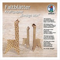 URSUS® Faltblätter Kraftpapier braun-weiß 100 St. von URSUS®