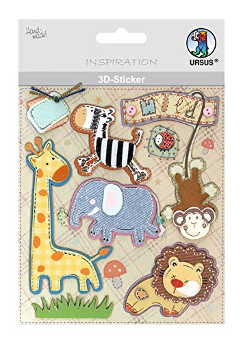 Ursus 564200123 - 3D Sticker Baby, bestehend aus mehreren Ebenen, hochwertige Materialien, selbstklebend, ideal zum Verzieren von Grußkarten, Scrapbooking und für andere Bastelarbeiten von Ursus