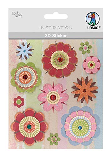 Ursus 564200111 - 3D Sticker Everyday, bestehend aus mehreren Ebenen, hochwertige Materialien, selbstklebend, ideal zum Verzieren von Grußkarten, Scrapbooking und für andere Bastelarbeiten von Ursus