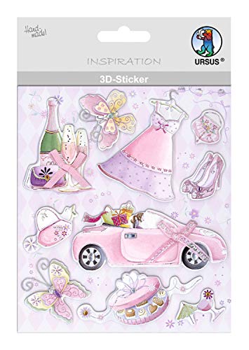 Ursus 564200121 - 3D Sticker Everyday, bestehend aus mehreren Ebenen, hochwertige Materialien, selbstklebend, ideal zum Verzieren von Grußkarten, Scrapbooking und für andere Bastelarbeiten von Ursus