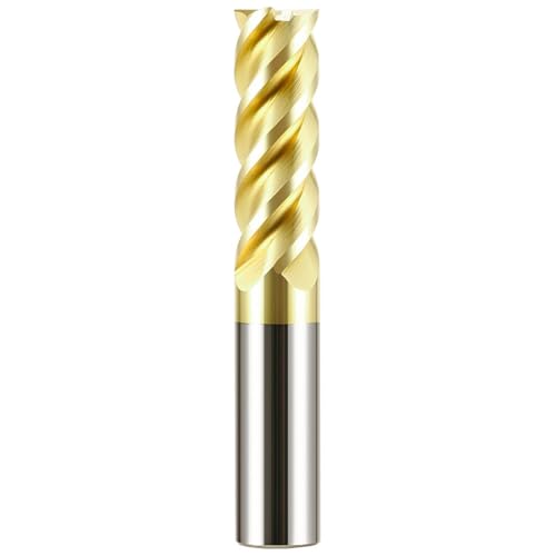 Hrc70 Hartmetall-Schaftfräser 1 2 4 5 6 8 10 12 4-schneidige Fräser Wolfram-Schneidwerkzeug CNC-Metall-Stahl-Schlüsselfläche Quadratischer Fräser (14 x 45 x 14 x 100) von URTYP