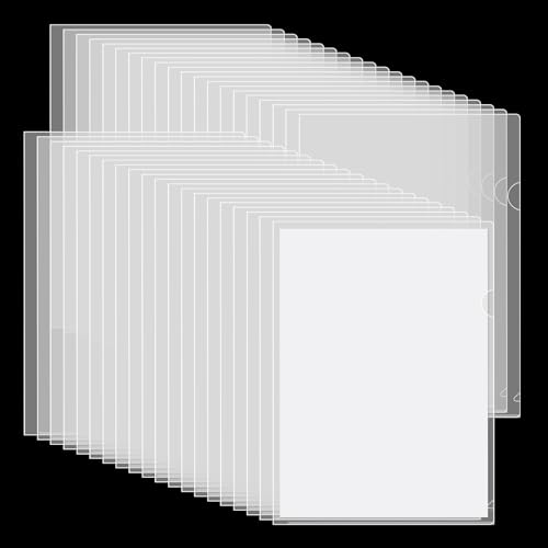 URbantin Klarsichthüllen A4 Seitlich Offen - 40 Stück Aktenhüllen A4 - Oben und Seitlich Offen - Klarsichthüllen A4-180 Mikrometer - Transparent File Pocket (Klar) von URbantin