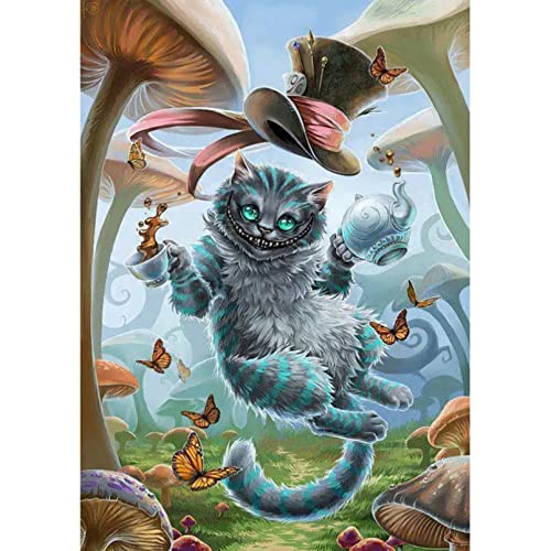 USCMN DIY 5D Alice In Wonderland Full Diamond Painting Kits Art Cartoon 3D Paint By Diamonds Embroidery-30x40cm von USCMN