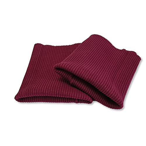 USIT, Bündchen aus Baumwolle, 8 x 9 cm, ideal zum Reparieren von Hemden und Sweatshirts, 1 Paar, Bordeaux von USIT