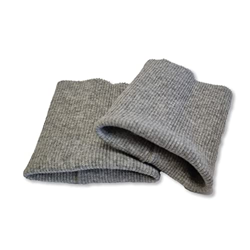 USIT, Bündchen aus Baumwolle, 8 x 9 cm, ideal zum Reparieren von Pullovern und Sweatshirts, 1 Paar, mittelgrau von USIT